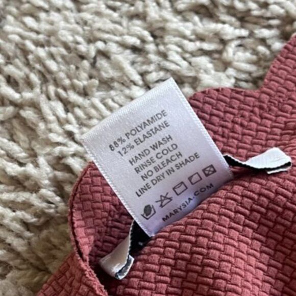 Marysia Swim Signature Spring Bikini Top in Antelope (Dusty Rose) Size SMALL - Picture 6 of 6